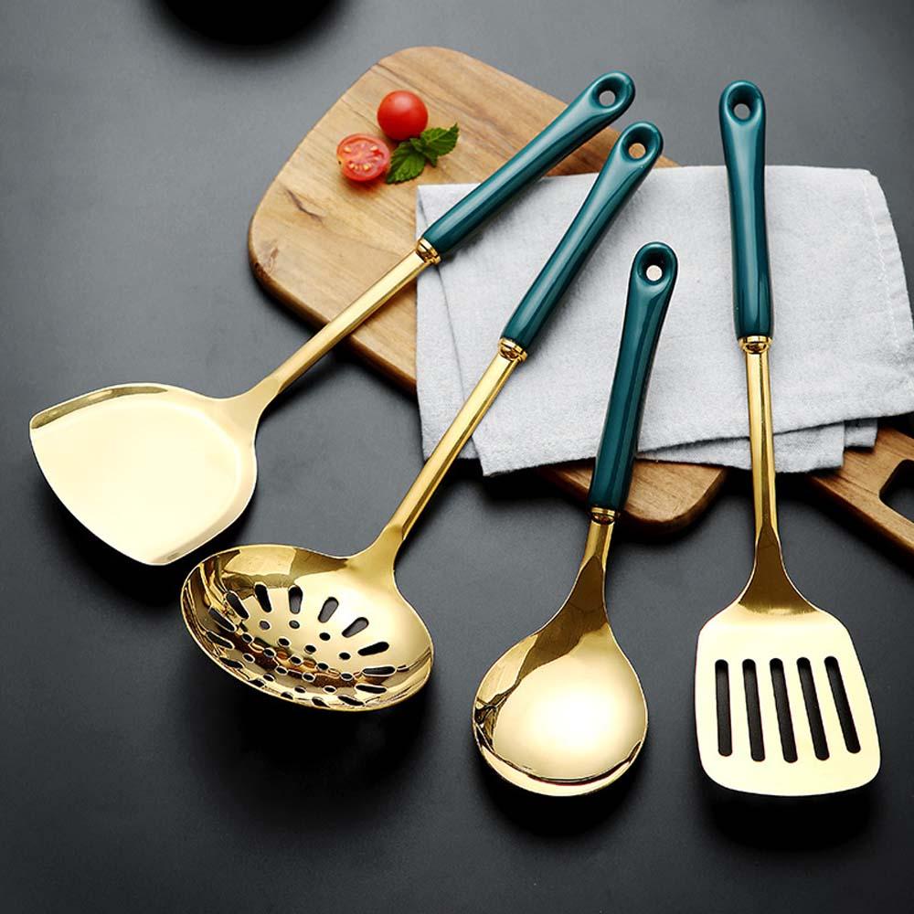 [Elegan] Cooking Set 7pcs/Set Rak Anti Lengket Peralatan Masak Sendok Nasi Sendok Spatula Alat Dapur