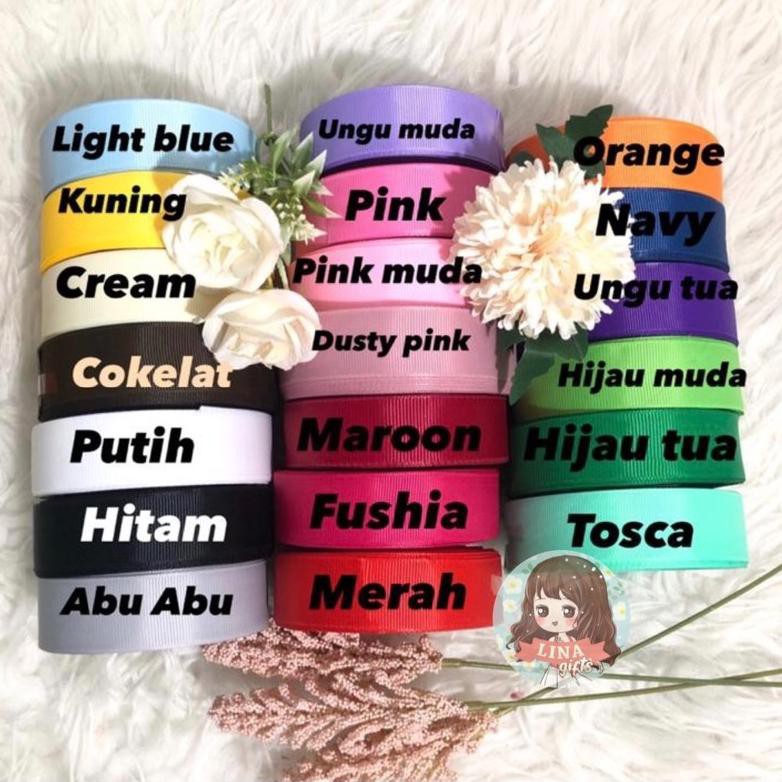 

Yc2Code PITA GROSSGRAIN POLOS/ GROSGRAIN/ KAIN/ KADO 1 IN/ 2.5 CM PANJANG 20 YARD/ 18 METER(populer)