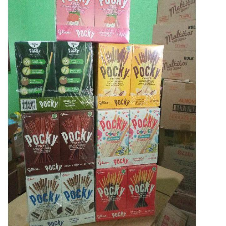 

(HOT PRODUCT BEST SELLER) POCKY 47gr GLICO - Biskuit Stik Salut Coklat 36 gr ALL VARIAN Colourful Li