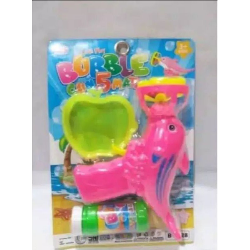 Bubble Gun Dolphin - mainan buble tembakan pistol -lumba tembak gelembung sabun - Mainan anak Balita