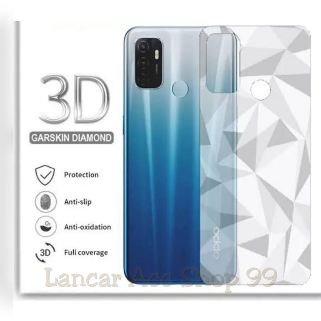 OPPO A7 / A1K / A11K / A12 / A37 / A39 / A52 / A53 / A57 / SKIN DIAMOND PELINDUNG BELAKANG HP ANTI J
