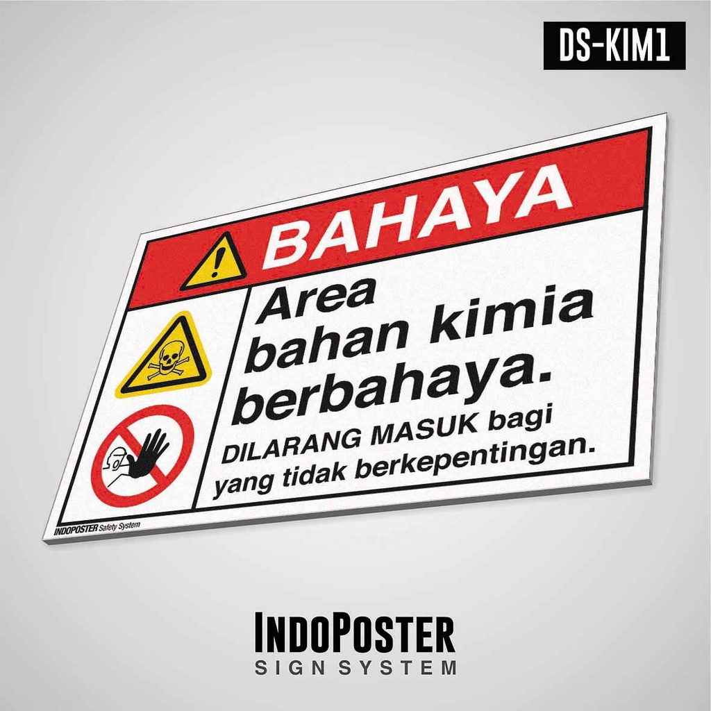 

Safety Sign Rambu K3 PVC ANSI Area Bahan Kimia Berbahaya Dilarang Masuk Bagi yang Tidak Berkepentingan