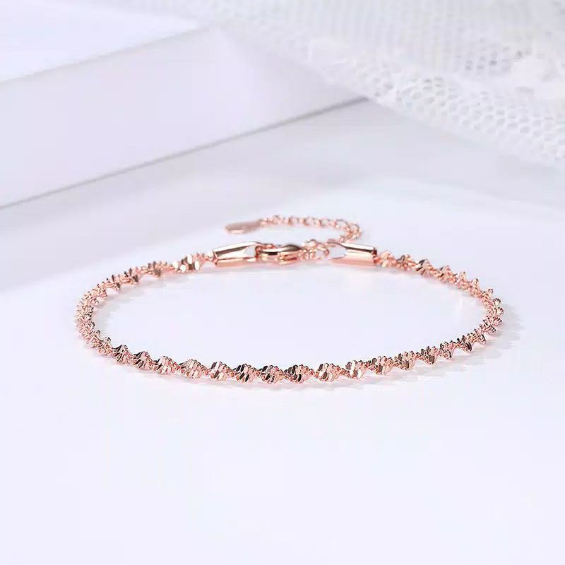 Gelang Tangan Motif Gelombang Ala Korea Untuk Wanita