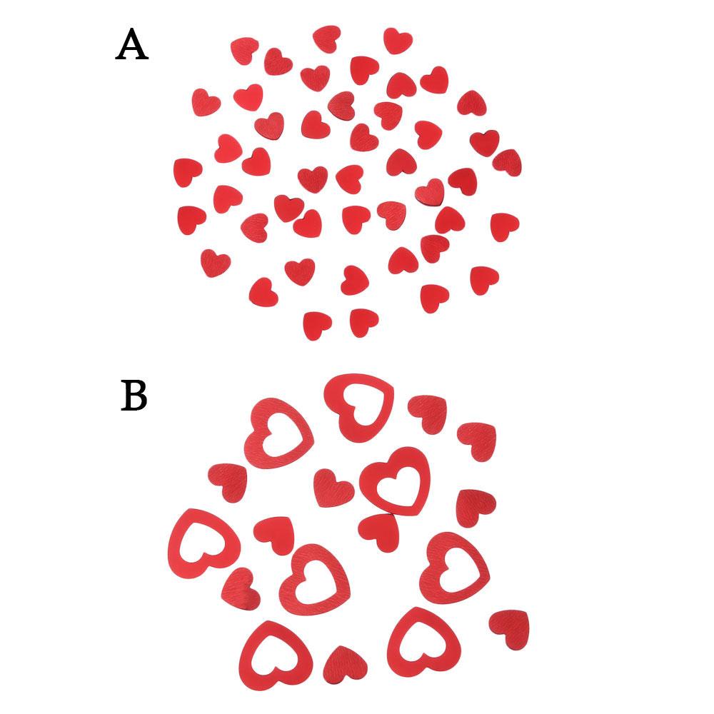 Nanas 15g Bentuk Hati Suasana Romantis Perlengkapan Pesta PVC Longgar Payet Meja Confetti