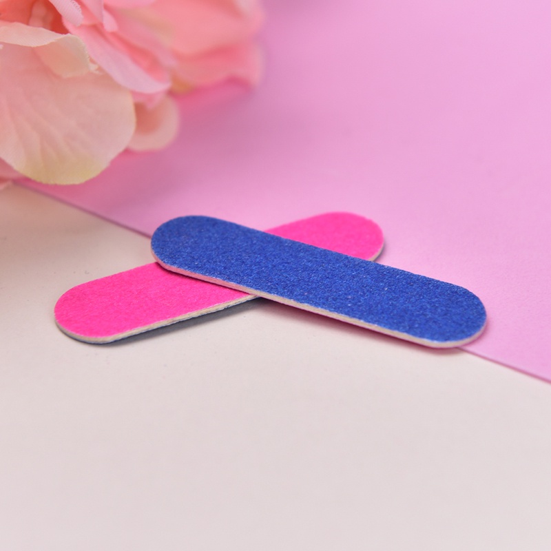 {LUCKID}100pcs Mini Nail Files Nail Disposable Cuticle Remover Buffers Nail Art Tools