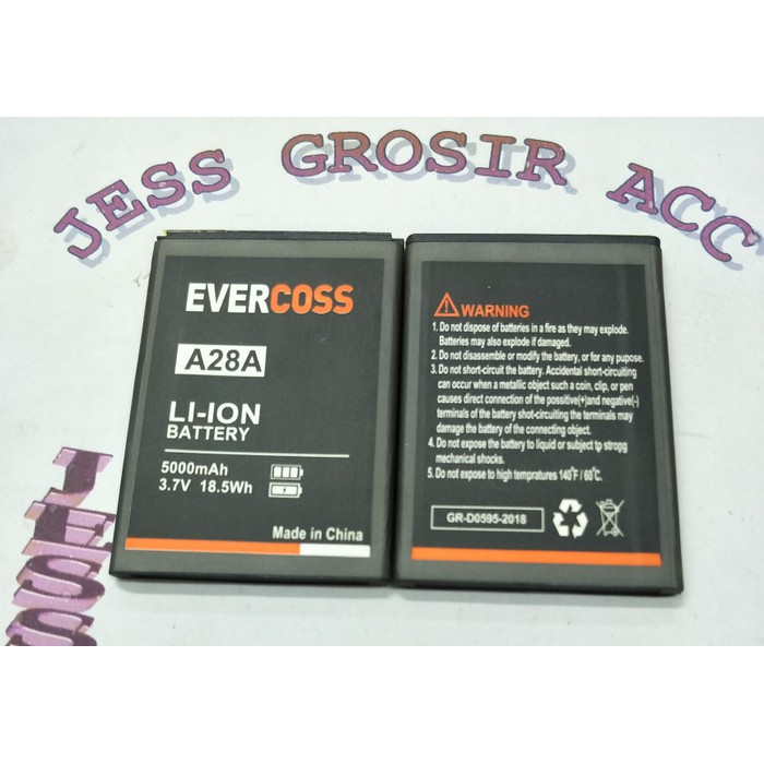 Baterai Battery Evercross Evercoss Cross A28A / A28 Double Power - Hitam