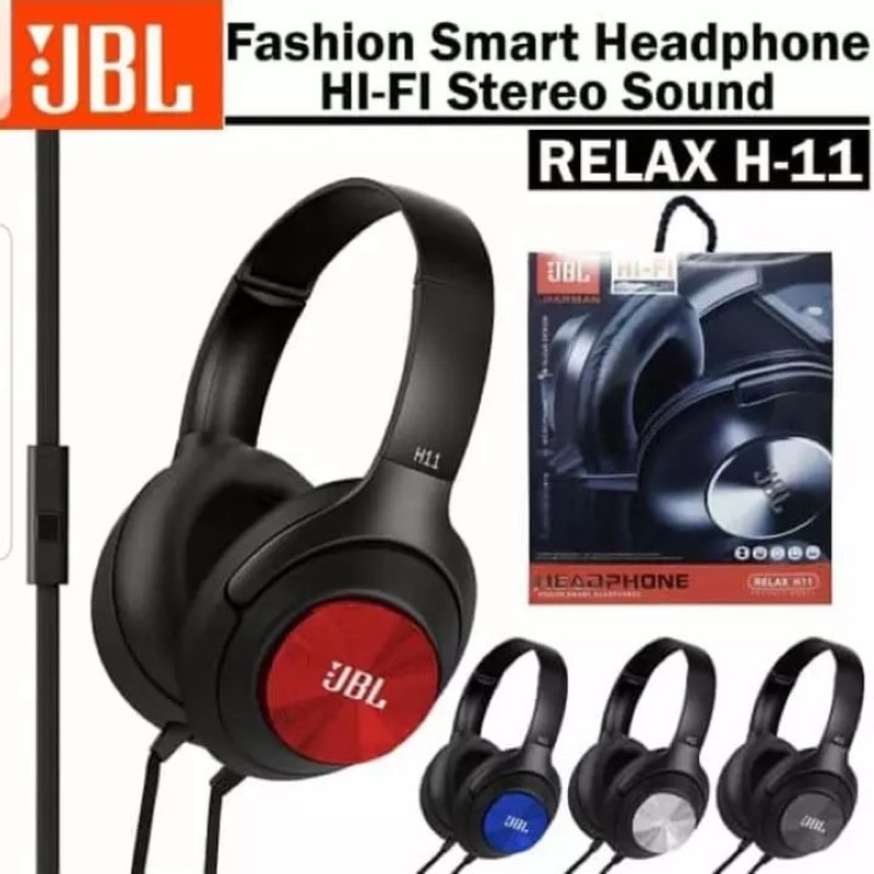 headset Bando/Headphones Relax H-11 stereo Bass + Mic Garansi Toko 6 bulan