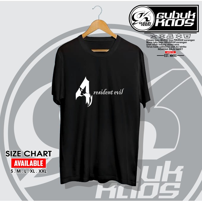 BAJU KAOS logo resident evil 4 game ps 2 - ANKYCLOTH