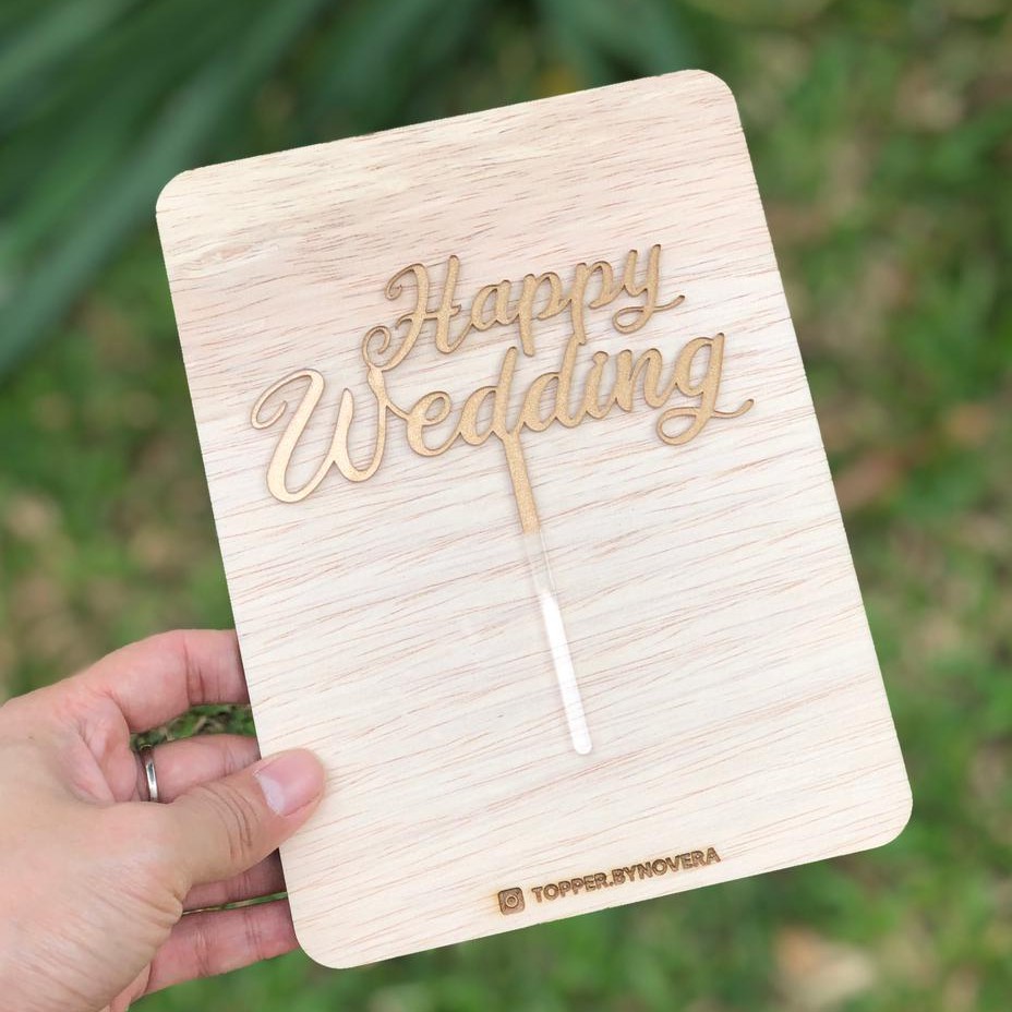 Topper Happy Wedding