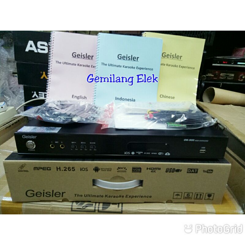 DVD KARAOKE GEISLER OK 500 2TB/WIFI/ANDROID/IOS/YOUTUBE GARANSI