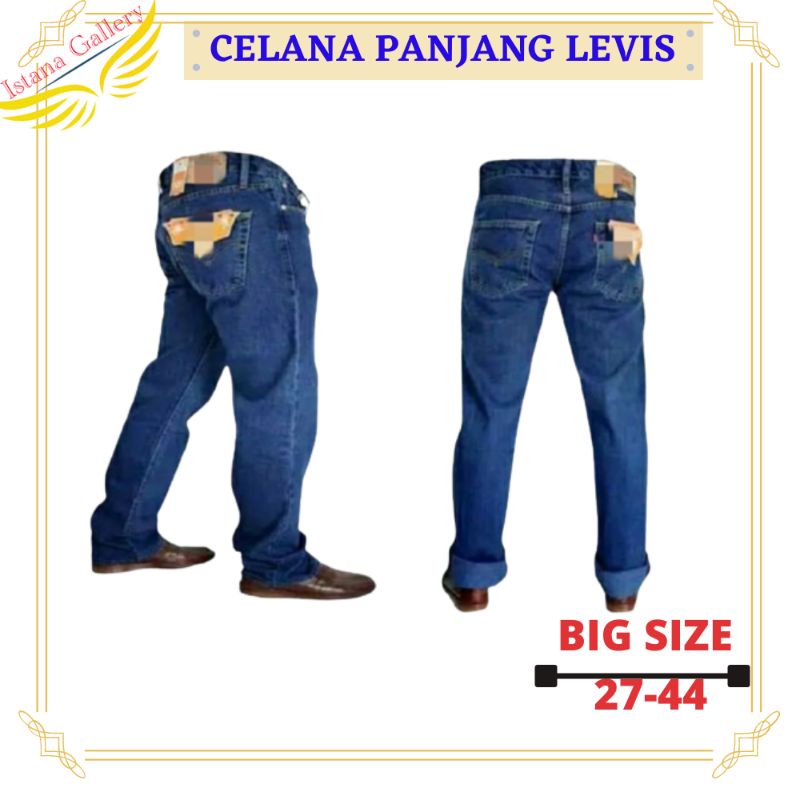 COD CELANA LEVIS JUMBO JEANS PRIA JUMBO BIG SIZE PENSIL PANJANG LEVIS DEWASA REMAJA Uk. 38 - 46 HITA