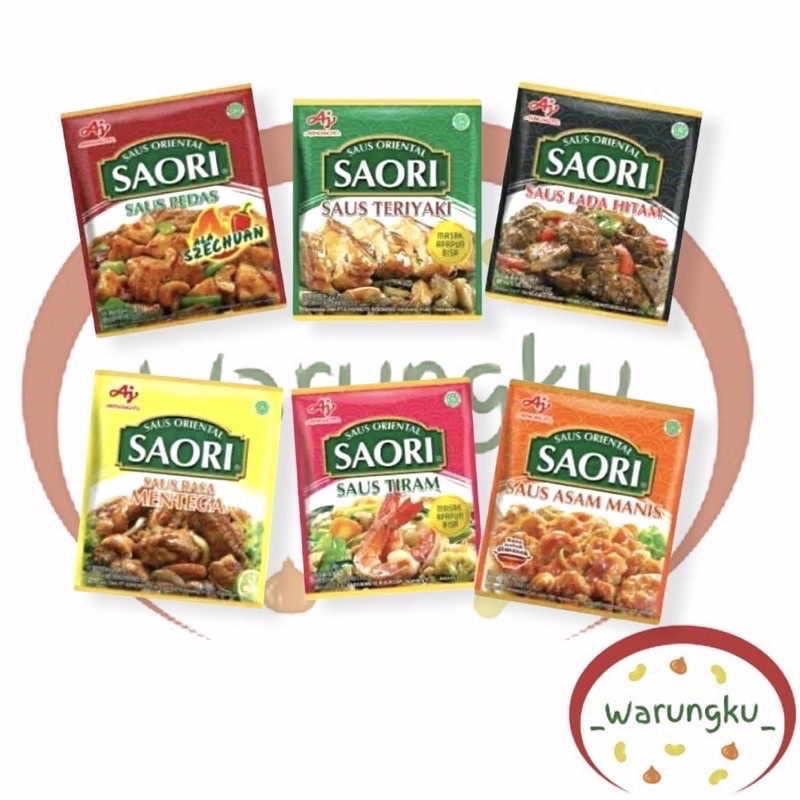 [RENCENG] SAORI SACHET 10pcs x 22ml Saos Teriyaki Saos Tiram Mentega Asam Manis Lada Hitam