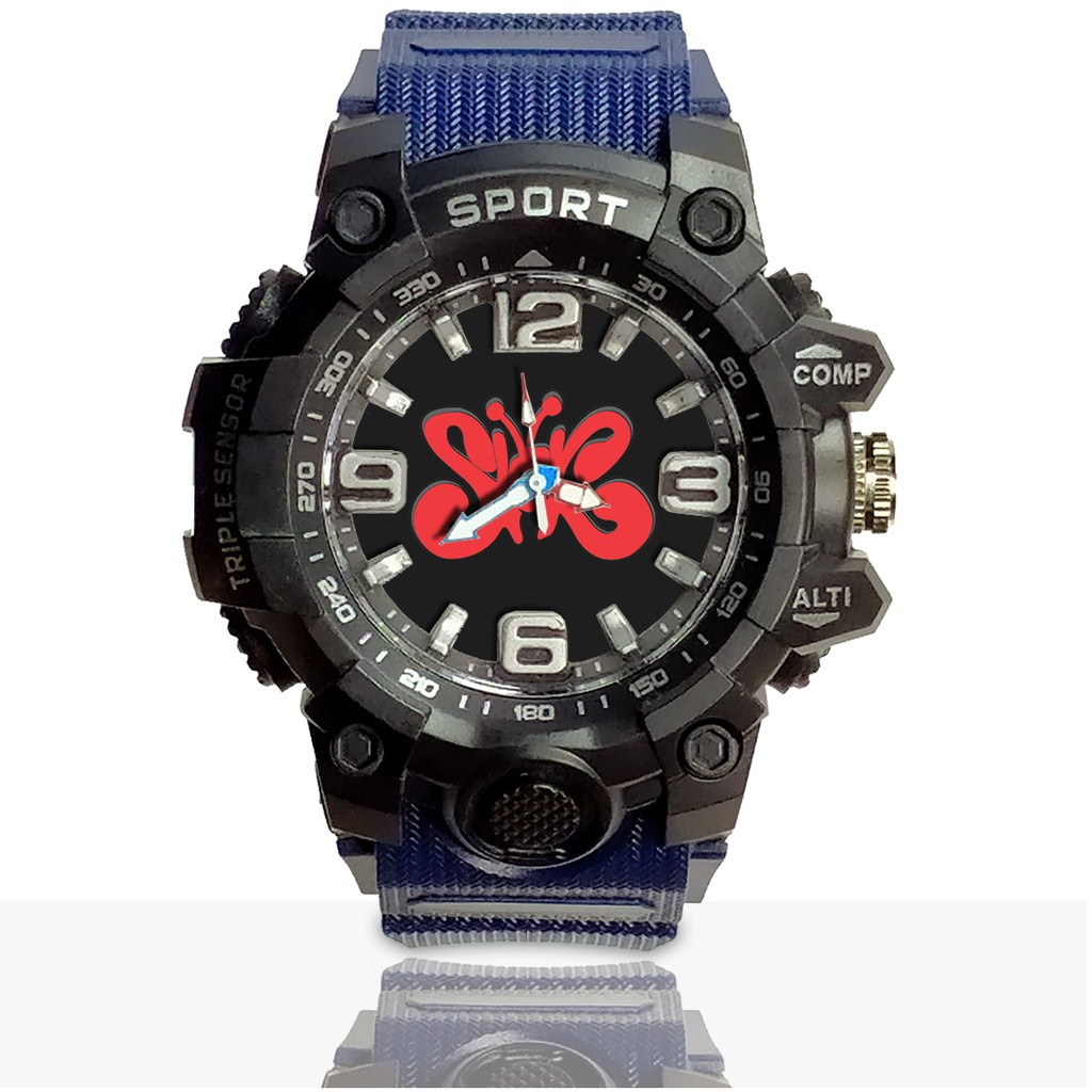 Jam Tangan Custom SLANK motif 2 Ruber- Water Resistant