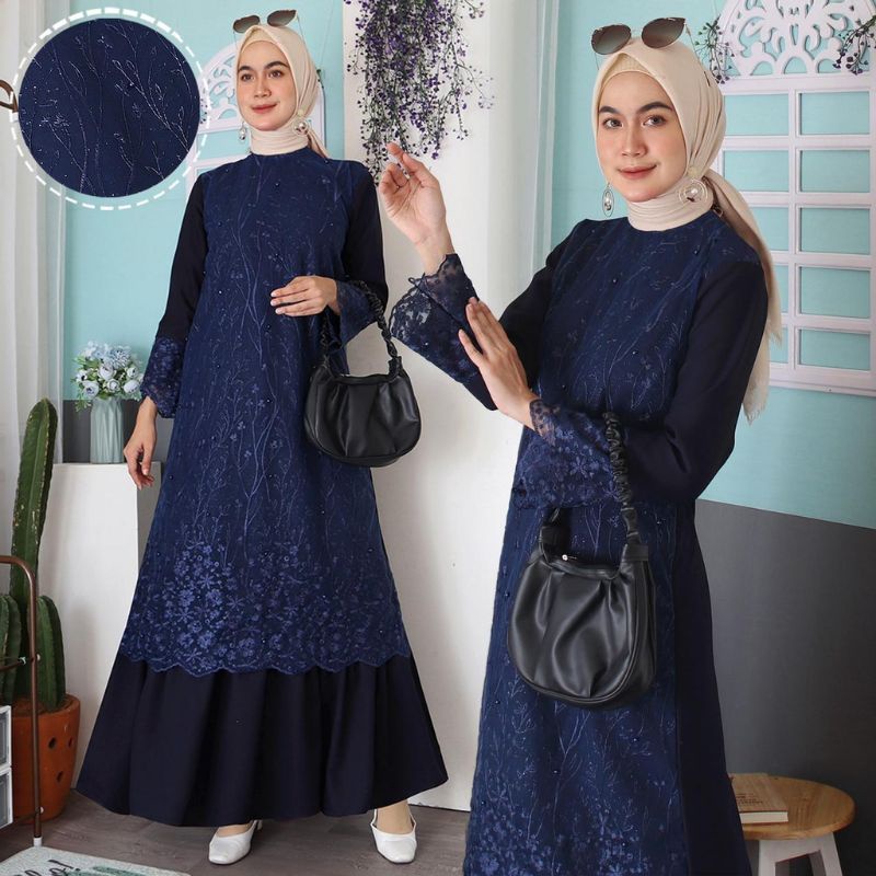 SALIMA dress muslim kondangan / baju pesta brukat / bridesmaids / lamaran busui