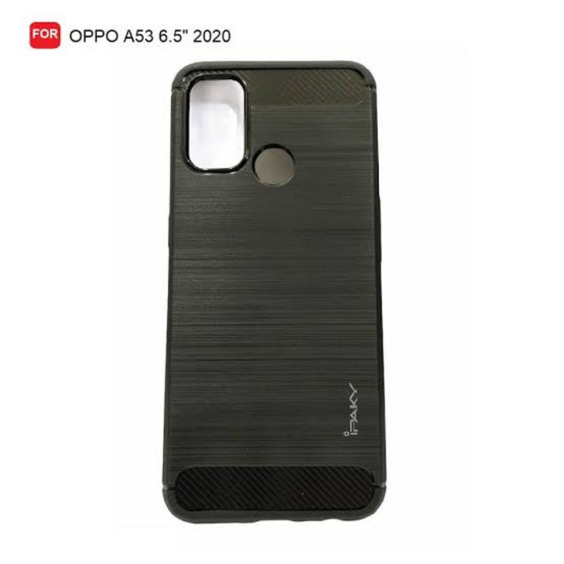 SoftCase Oppo F11 Pro/A31/A91/F15/A92/A53/Reno 4F Ipaky Carbon Fiber Black Cover