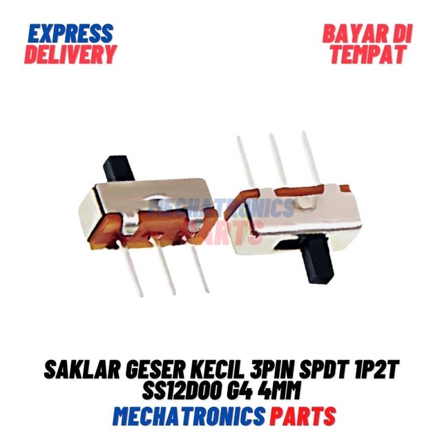 [SWI-9076] SAKLAR GESER KECIL 3PIN SPDT 1P2T SORONG TONGGLE SWITCH SS12D00 G4 4MM