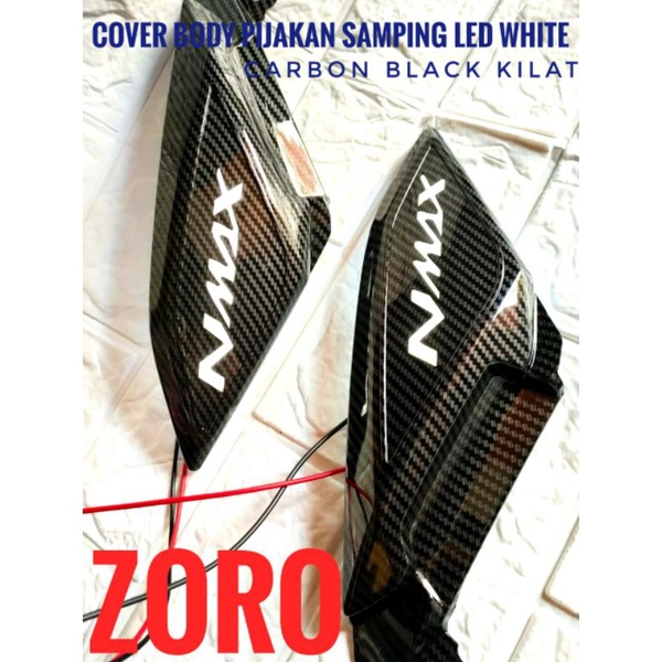 cover tutup pijakan body carbon LED white Yamaha all new nmax pnp