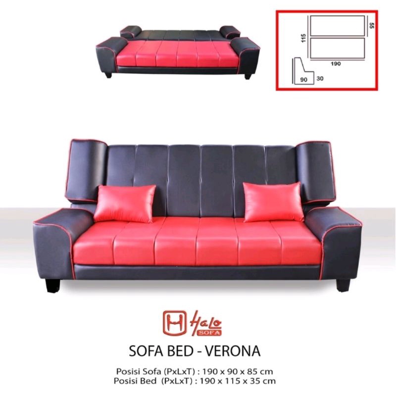 Jual Sofa Bed Red N Black | Shopee Indonesia