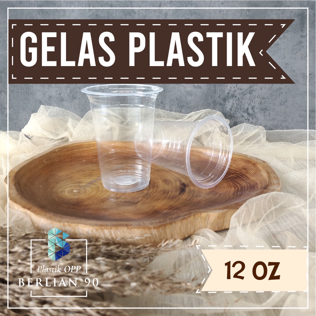 Cup Plastik 12 Oz Gelas Plastik Cup Minuman Kemasan Minuman Cup Gelas Plastik Ukuran Sedang