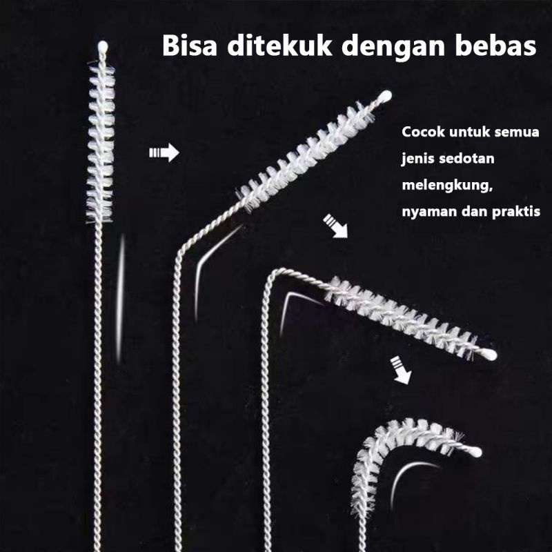 Sikat Pembersih Sedotan Stainless Brus / Pembersih Sedotan Besi Murah