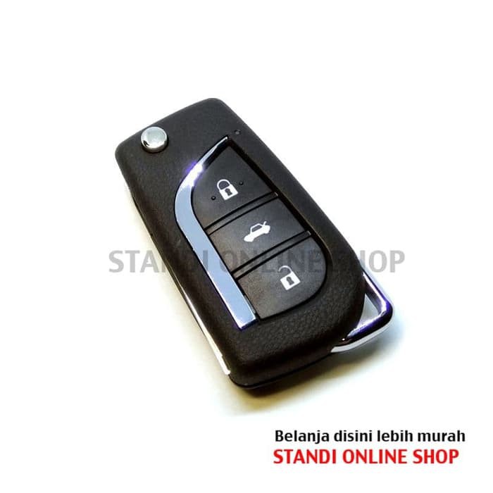 Casing Kunci Lipat Flip Key Remote Alarm Toyota Innova tipe E Komplit