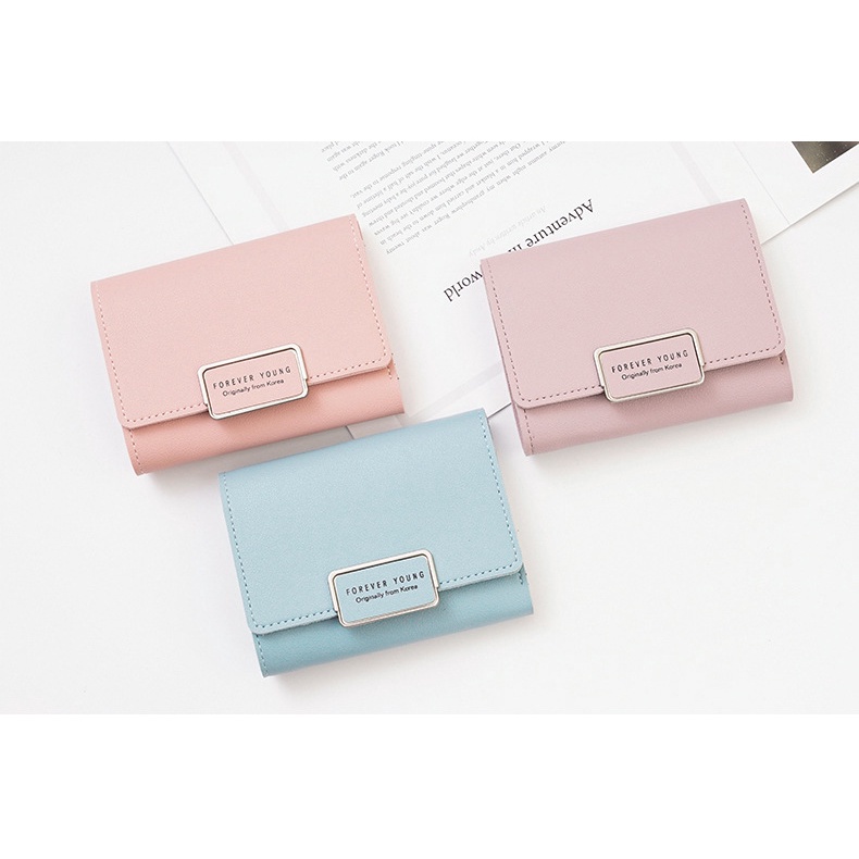 ( GS ) Dompet Wanita Cantik Dompet Lipat bahan Kulit Sintetis