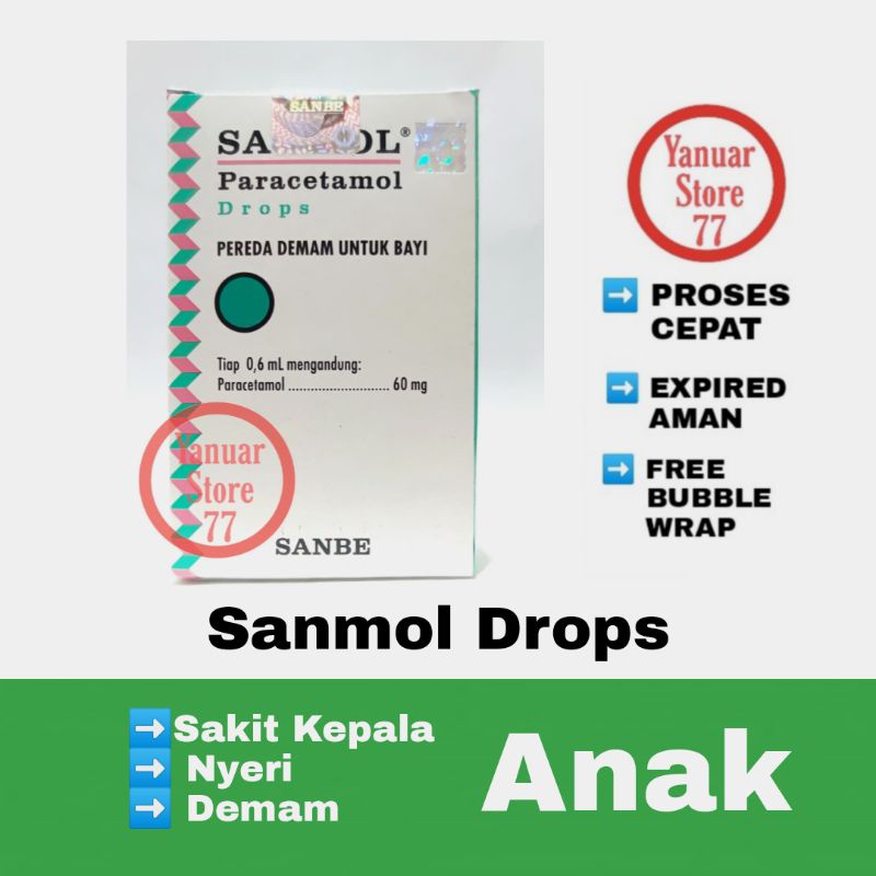 Sanmol Drop Drops Tetes Sirup Anak Bayi Paracetamol 15ml
