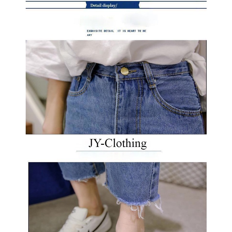 Celana Korea Style Celana Jeans Baru Pinggang Tinggi Celana Denim Longgar Celana Jeans  Wanita Celana Pelangsing Kaki Tampak Kurus