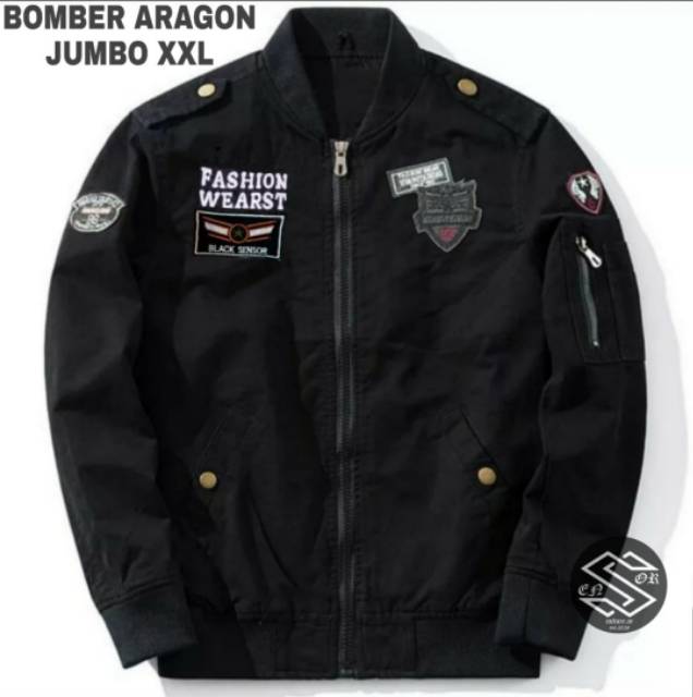 JAKET BOMBER PRIA JUMBO ARAGON SENSOR XXL TERBARU PREMIUN