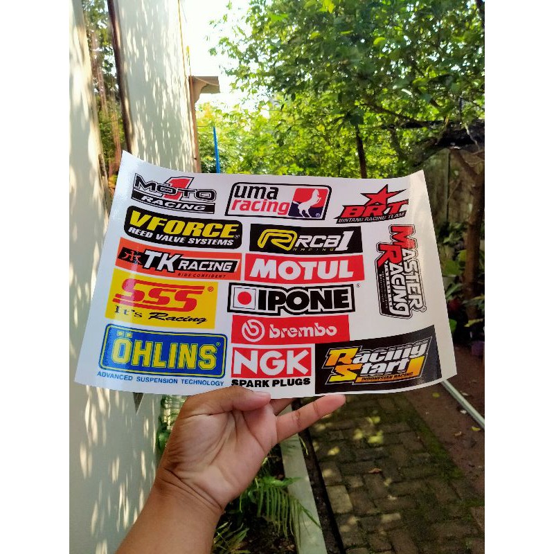 Sticker pack stiker racing sss uma ohlins ipone rcb motul brt master racing variasi