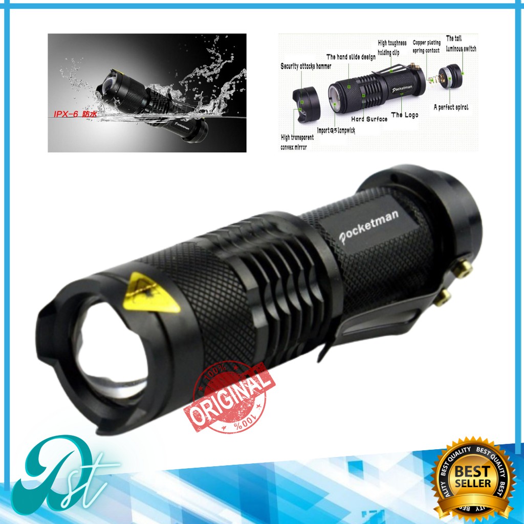 Senter LED 2000 Senter Polisi Pocketman Senter Pocketman TaffLED