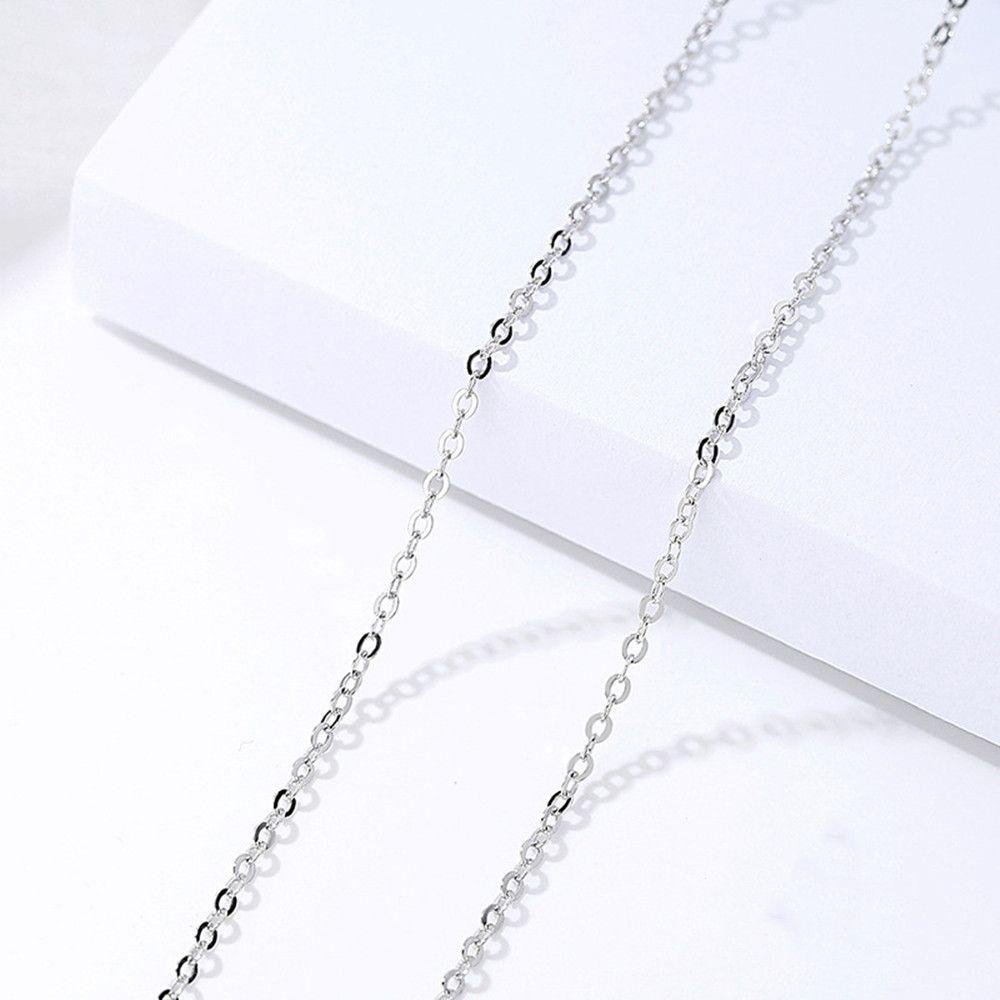 R-flower Cross Chain Stainless Steel 1MM Liontin Perhiasan Kalung