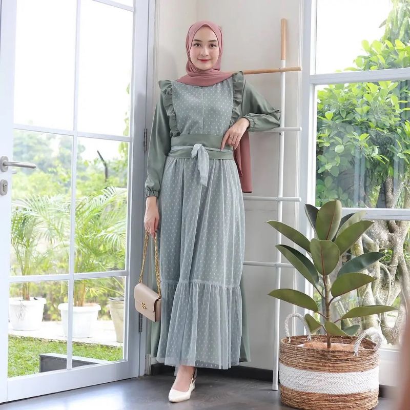 Fidella maxy dress kondangan baju gamis muslim