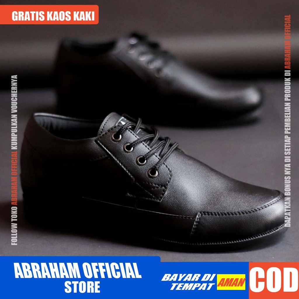 ABRHM x PILERI Sepatu Kasual Pria Sepatu Casual Kulit Pu Sepatu Pria Casual Cowok/Cowo Sepatu Kerja Kantor Semi Formal Anti Slip Kuliah Kondangan Gaya keren Kekinian Murah Terlaris