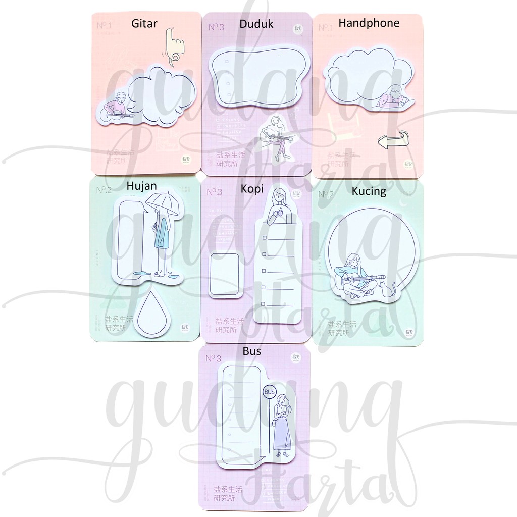 Sticky Notes Girls Everyday Lucu Memo Unik GH 301052