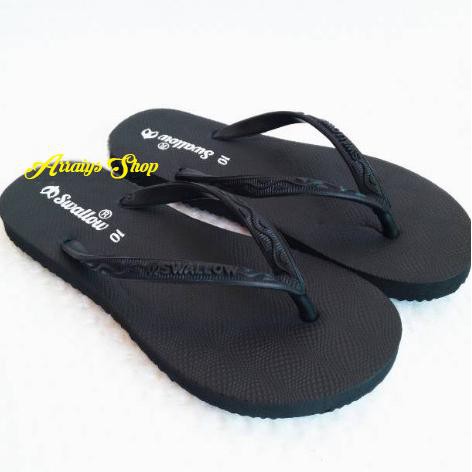 Cuci Gudang Sandal Japit Wanita Swallow Nice Sendal Jepit Cewek - Nice 10 Hitam Limited