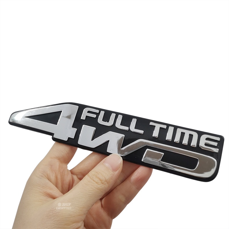 1pc Stiker Emblem Logo 4WD FULL TIME Bahan ABS Untuk Dekorasi Mobil Universal