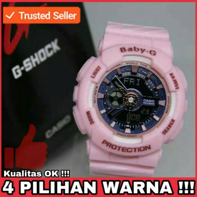 TOP SELLER  Jam tangan CASIO BABYG GA110 MOTIF PINK DUAL TIME best QUALITY
