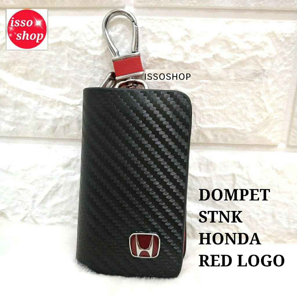 Dompet STNK Honda Carbon/Dompet STNk Mobil/Dompet STNK Kulit Logo Honda/Dompet Stnk/Gantung Kunci  M