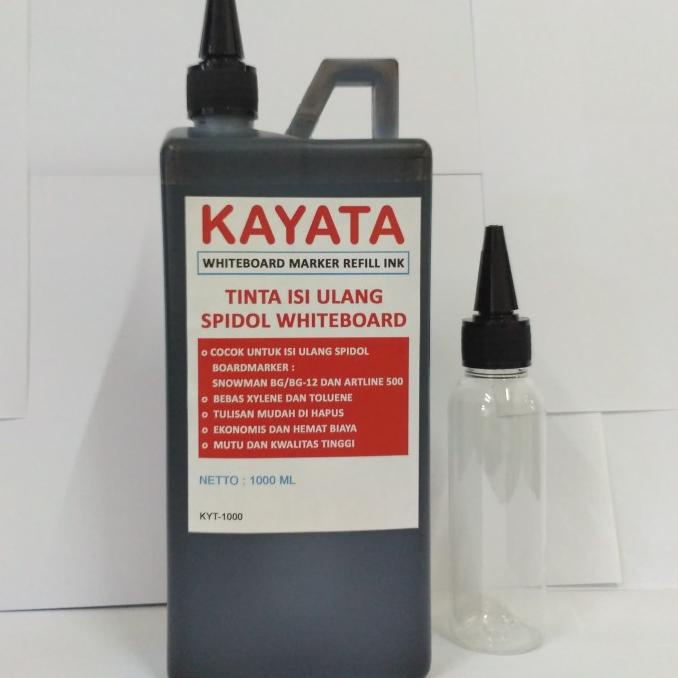 

Tinta spidol whiteboard refill Kayata murah dan berkualitas 1000 ML - Hitam