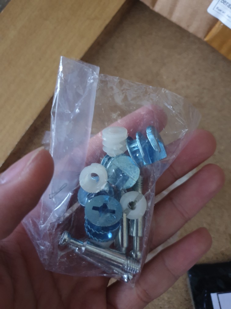 Minifix Baut Knock Down Skrup + Casing 3,5 Cm / Ambalan Kayu / Sambungan Kayu Socket Furniture Set