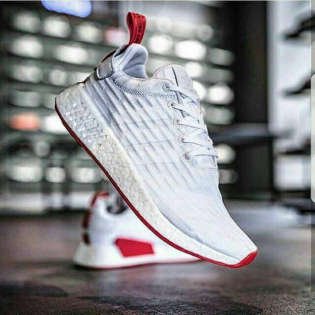 Adidas Nmd R2 " White Red "Premium Original