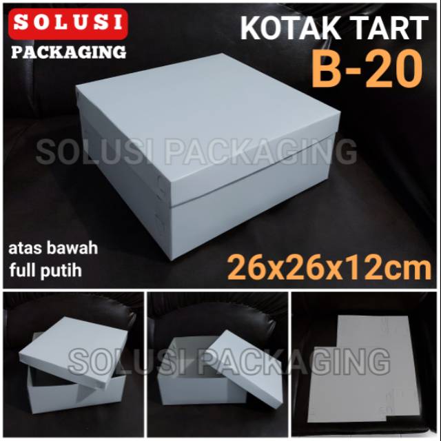 

10 PCS KOTAK ROTI KUE TART B-20 26x26x10cm/KARDUS DUS DOS BOX BAKPAO DONAT