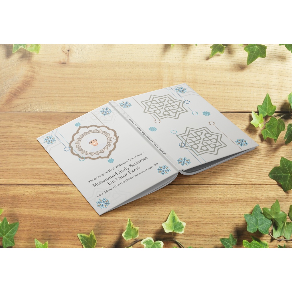 Buku Yasin dan Tahlil BlackGold 1 64 HALAMAN gratis Pasang Foto Aalmarhum/ah (Arab Saja  tanpa Terje