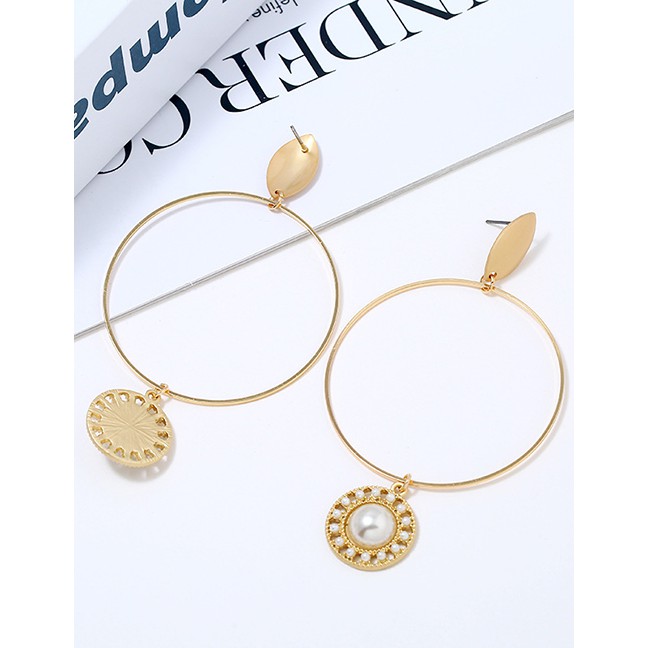 LRC Anting Tusuk Fashion Gold Alloy Earrings F33165