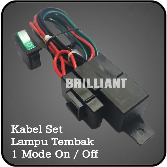 Kabel Set Relay Bosch - Lampu Tembak / LED / Sorot / Tamhahan - Motor MURAH
