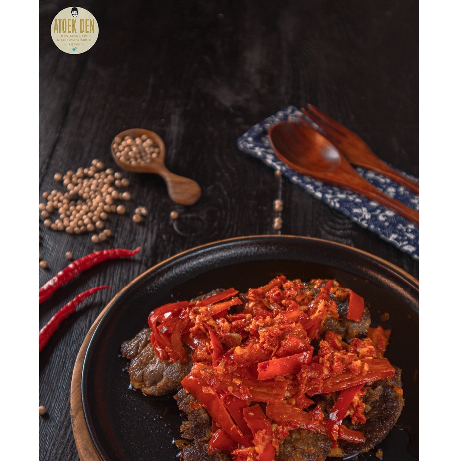 

Atoek Den Rendang - Dendeng Sapi Balado 1 Kg