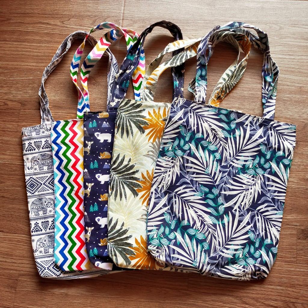 Totebag Kekinian Motif Lucu Bahan Kanvas Tote Bag Tas Wanita / Taskanvasbdg