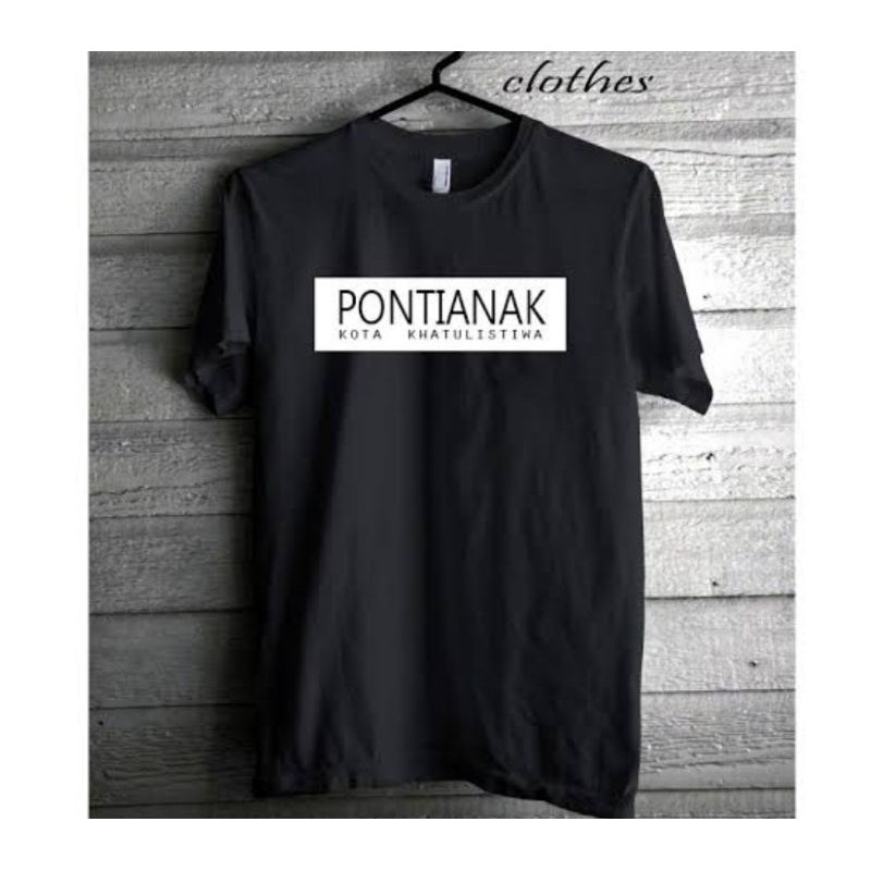 KAOS BAJU DISTRO TSHIRT KEREN PRIA WANITA PONTIANAK KOTA KHATULISTIWA COMBED 30S READY S M L XL XXL