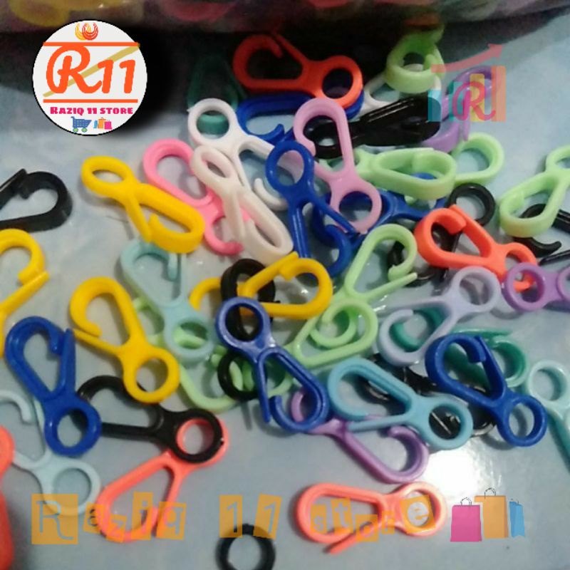 (50 pcs) Kokot Udang Pengait Udang Bahan Plastik Kait Hook